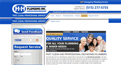 Desktop Screenshot of handhplumbing.net